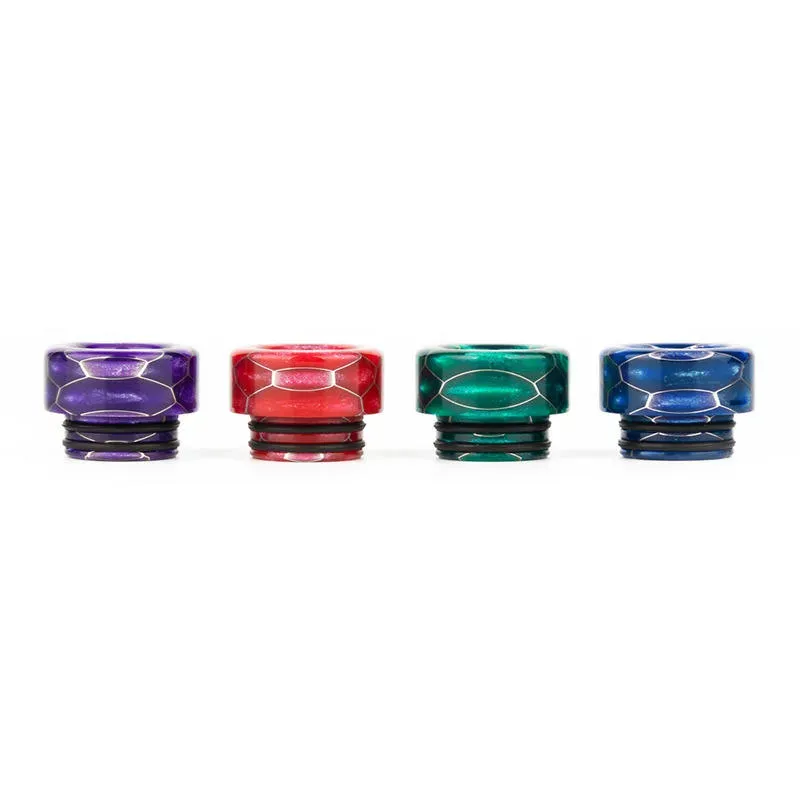 810 Honeycomb Resin Drip Tips Snake Skin Short Cigarette Holder Mouth Pieces Smoking Pipe Mouthpiece For 810 Thread Smok RDA RBA Tank Atomizers Driptips Cover