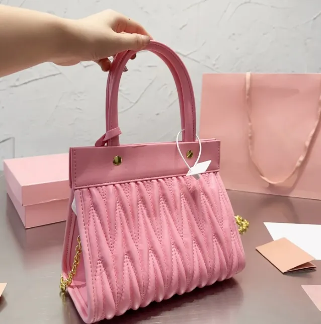 Hippe mu draagtas roze designertas klassieke bakken damesketting Luxe handtas mode Klassieke designer handtas met grote capaciteit