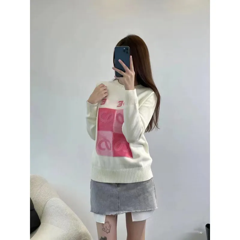 Maglione invernale uomo donna maglione firmato Girocollo vestiti a maniche lunghe Maglioni stampati con lettere geometriche Sciolti famosi hip hop casual mantengono caldi i vestiti lavorati a maglia