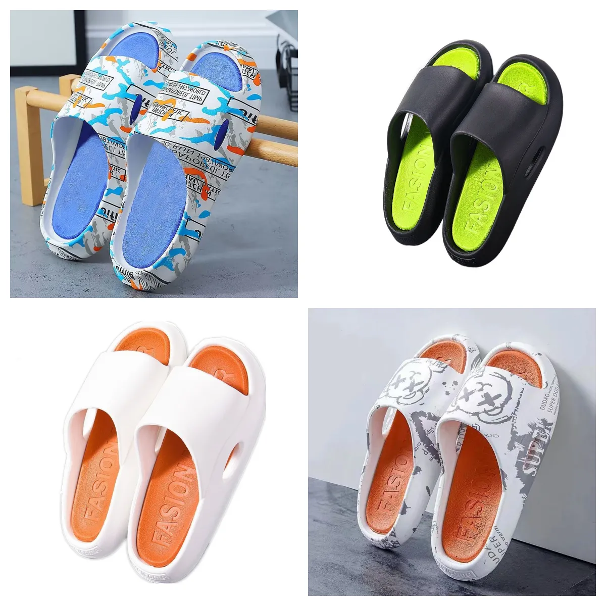 2024 schuim lopers favoriete designer slide slippers vrouwen luxe sandalen EVA sliders strand schoen kamer slipper huis muilezel mooie f