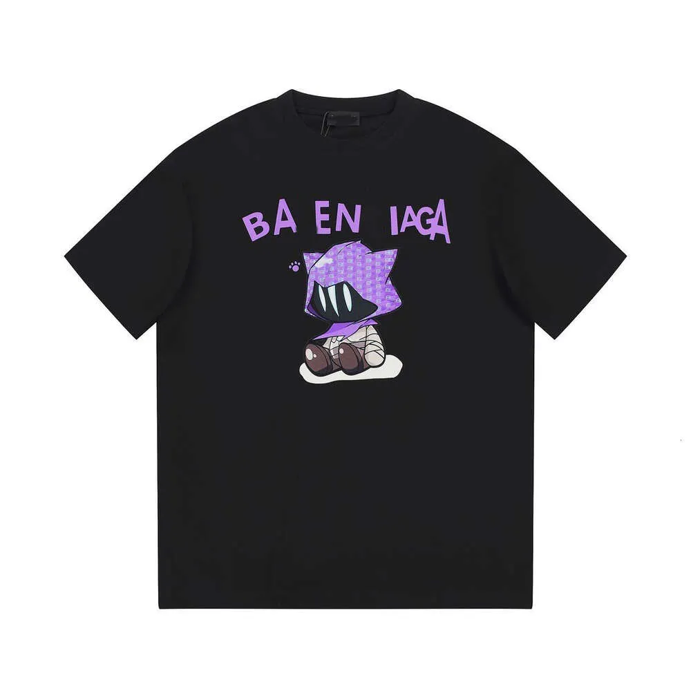 Diseñador de lujo Balencigas Classic 2023 primavera / verano nueva letra impresa bordada pareja a juego moda casual camiseta de moda