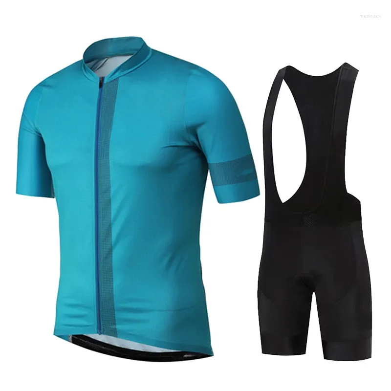 Conjuntos de Corrida 2024 Mens Ciclismo Pro Team Jerseys Road Bike Mangas Curtas Bicicleta Roupas Bib Shorts MTB Roupas Esportivas