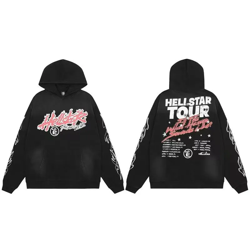 トップス Hellstar Studios embroidery Hoodie Hellstar Designer Hoodie Hoodies Hoody Black Blue Pullover