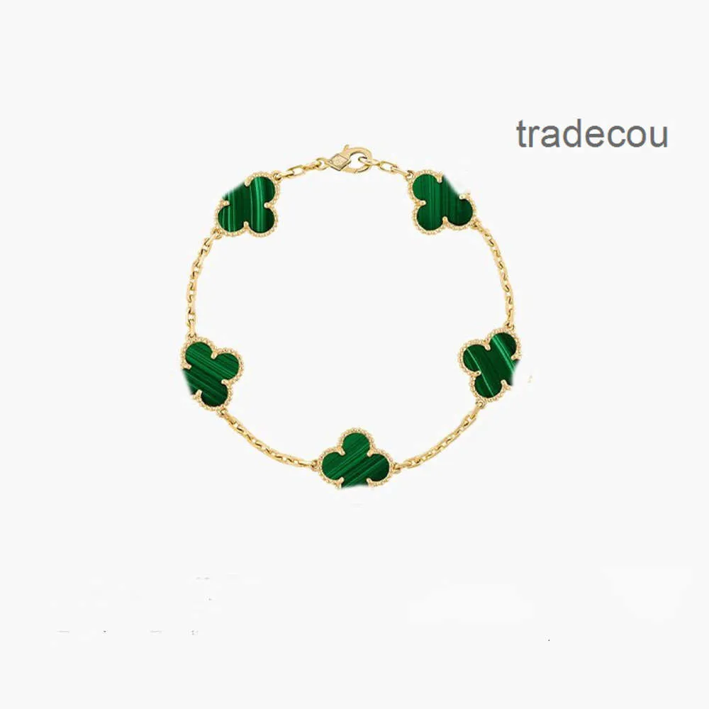 Van Clover Jewelry Cleef Four Leaf Clover Bracelet designer bracelets fashion charm s for girls women 18K gold silver black white red green brand w