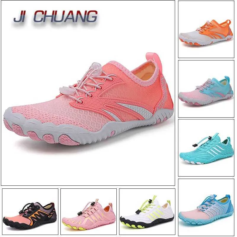 Beach shoes Pink Water Shoes women Sneakers Barefoot Outdoor Beach Sandals Upstream Aqua Shoes Quick-Dry River Sea Diving Swimming Size 42 240122