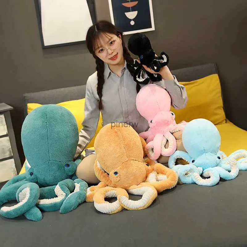 Peluş bebekler 30-90cm simülasyon ahtapot peluş oyuncaklar kawaii karikatür ahtapot bebek yumuşak doldurulmuş hayvan kalamar peluş yastık Noel hediyesi çocuklar için