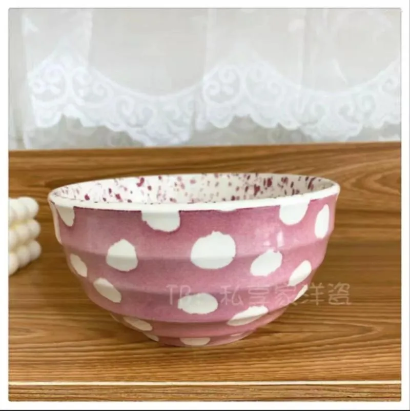 Bowls Europeanism Underglaze Ceramic Cute Bowl For Salad Noodle Rice Soup Children Tableware