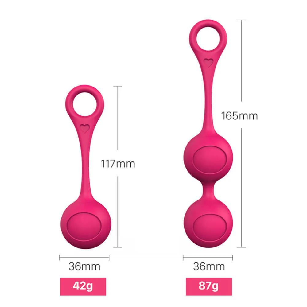 Vibrators Adult Products Women's Single and Double Bead Kegel Ball Vaginal Dumbbell Trainer Tightening Training Masturbator