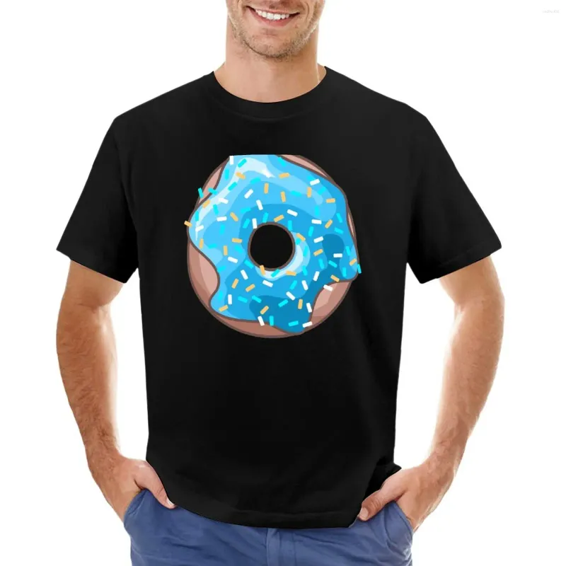 Débardeurs pour hommes mignons bleu beignet t-shirt graphique t-shirt chemises personnalisées hommes décontracté élégant