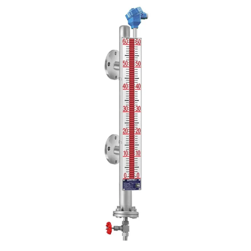 Medidor de nível de aba magnética do tanque de óleo de material de aço inoxidável->