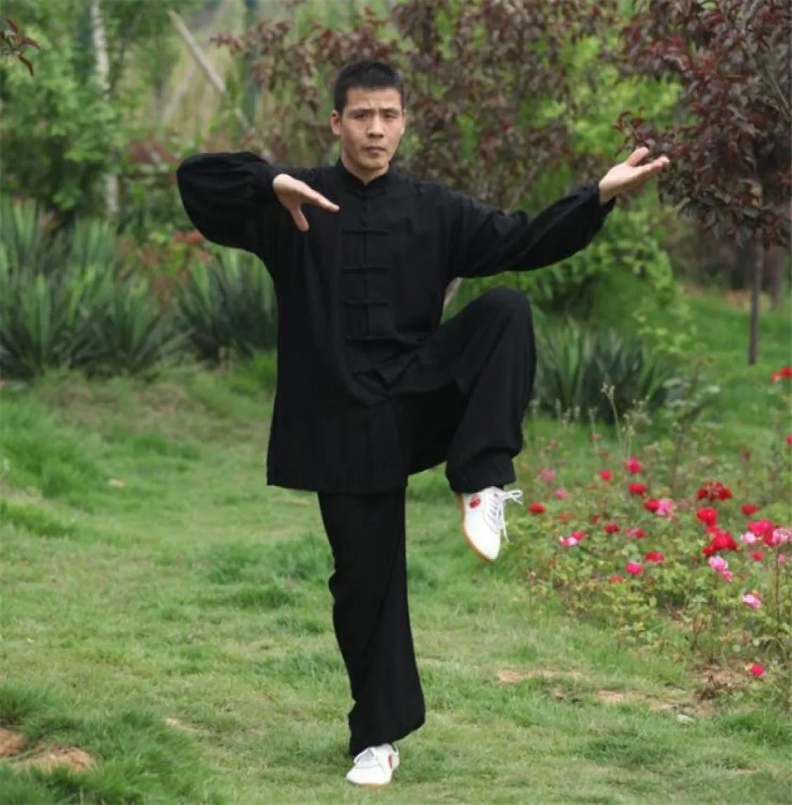 Haute qualité chinois Tai Chi Kung Fu Wing Chun Art Martial Costume manteaux veste uniforme Costume C028 noir blanc bleu Gray8988773