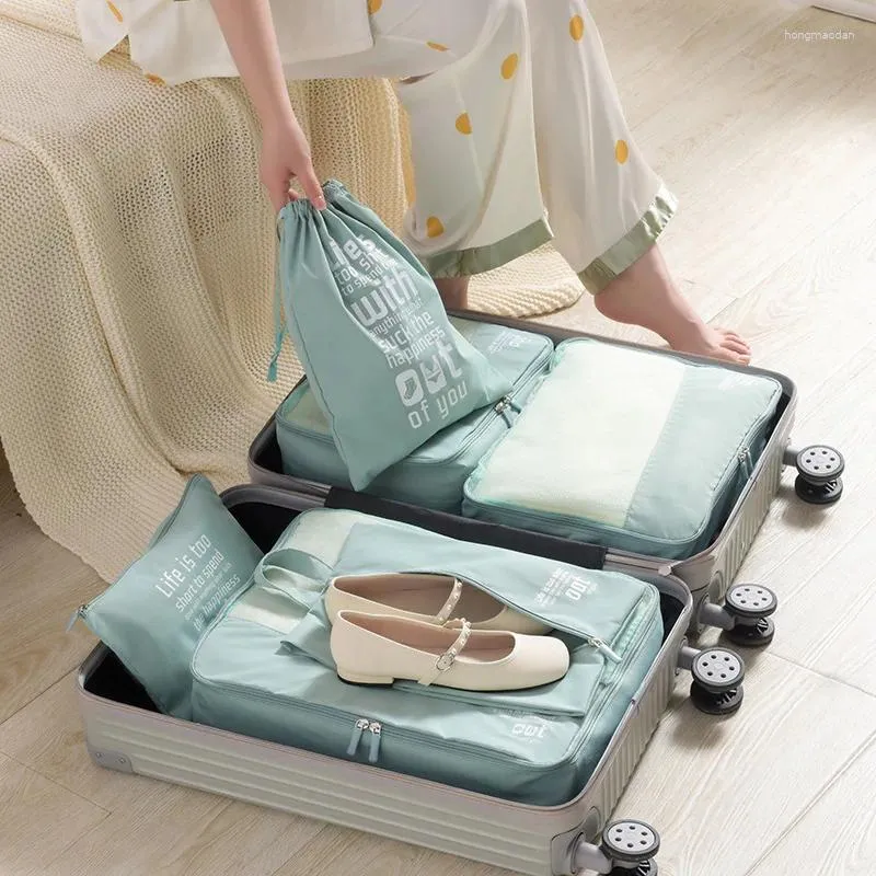 Storage Bags 5 Pcs Set Travel Machine Washable Organizer Luggage Clothes Shoe Pouch Fold Sorting Bag