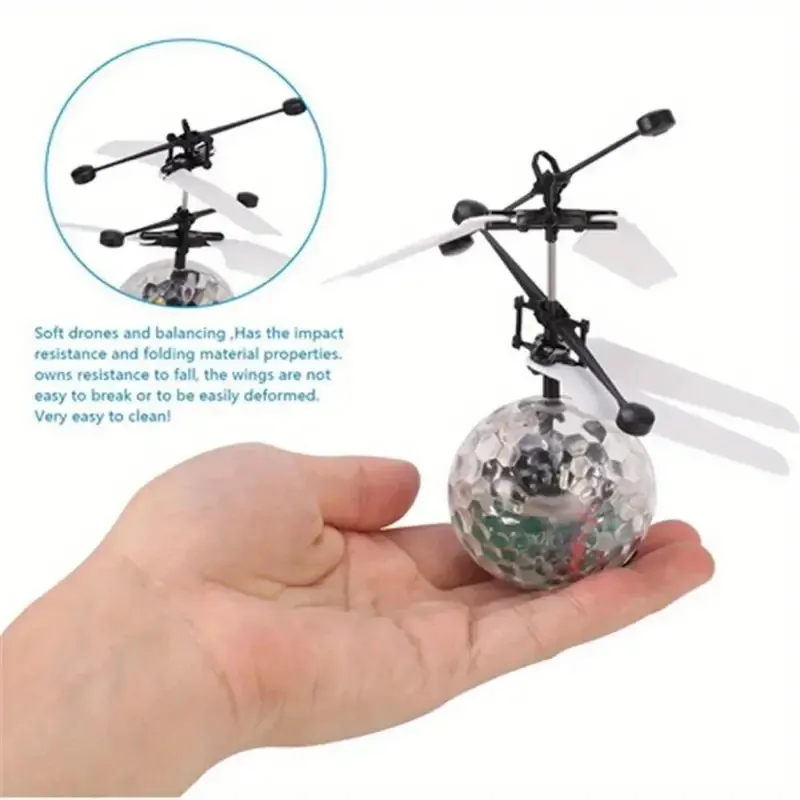 Flying Ball Toys Colorful Drone Shinning LED Drone Flying Ball Helicopter Light Ball Induktion Dron Quadcopter Aircraft Toy