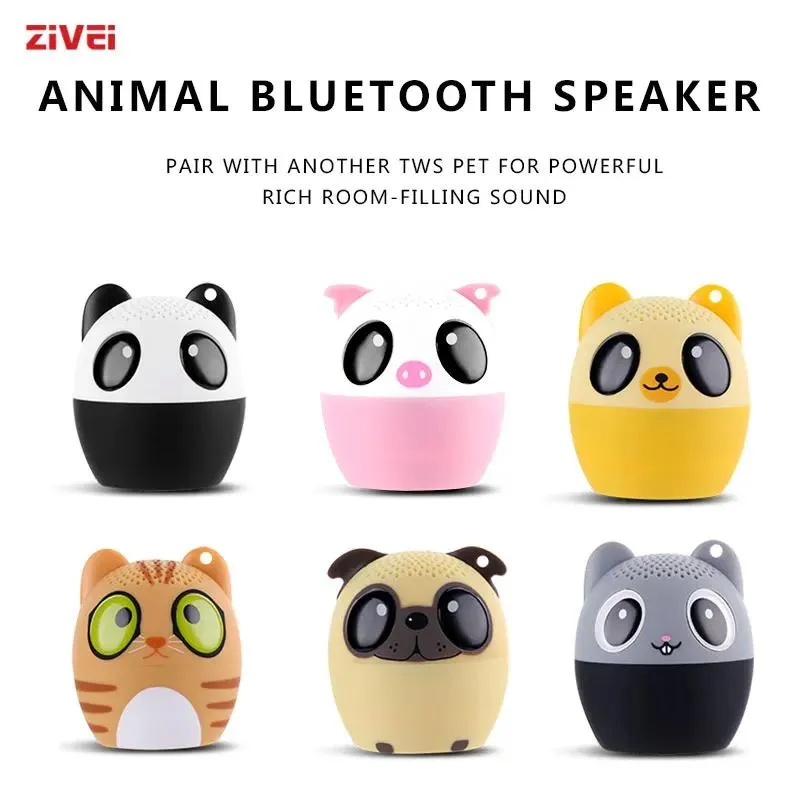 Speakers ZIVEI TWS Wireless Speaker,Micro Bluetooth Highend Hifi Powerful Soundbox Loudspeaker For Gift 3W Audio Driver Remote Selfie