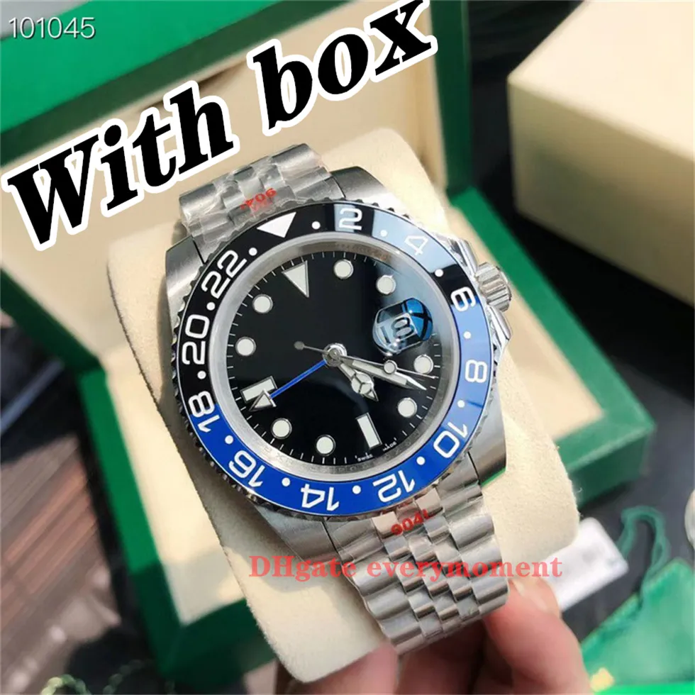 High quality Batman Watch 126710 126719 Automatic Mechanical Men's Watches Silver Jubilee Bracelet Night Glow Waterproof Original Wooden Box Ceramic Wristwatches