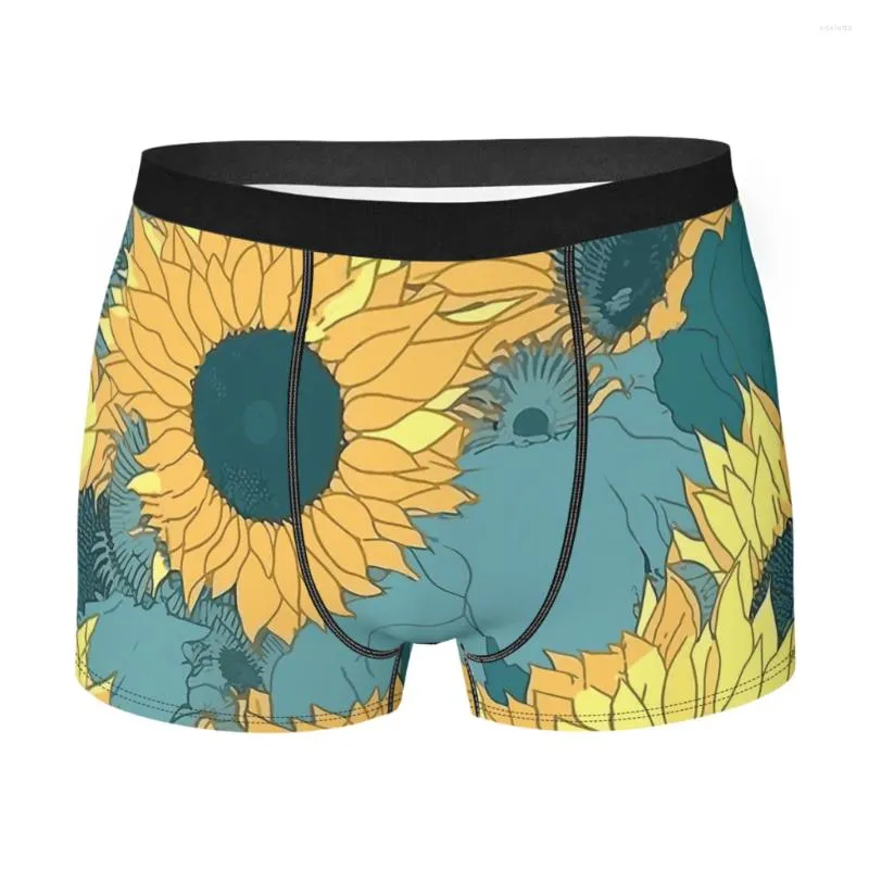 Mutande Nostalgico Modello Girasole Giallo Uomo Boxer Slip Fiore Fedele E Orgoglioso Altamente Traspirante Compleanno di Alta Qualità