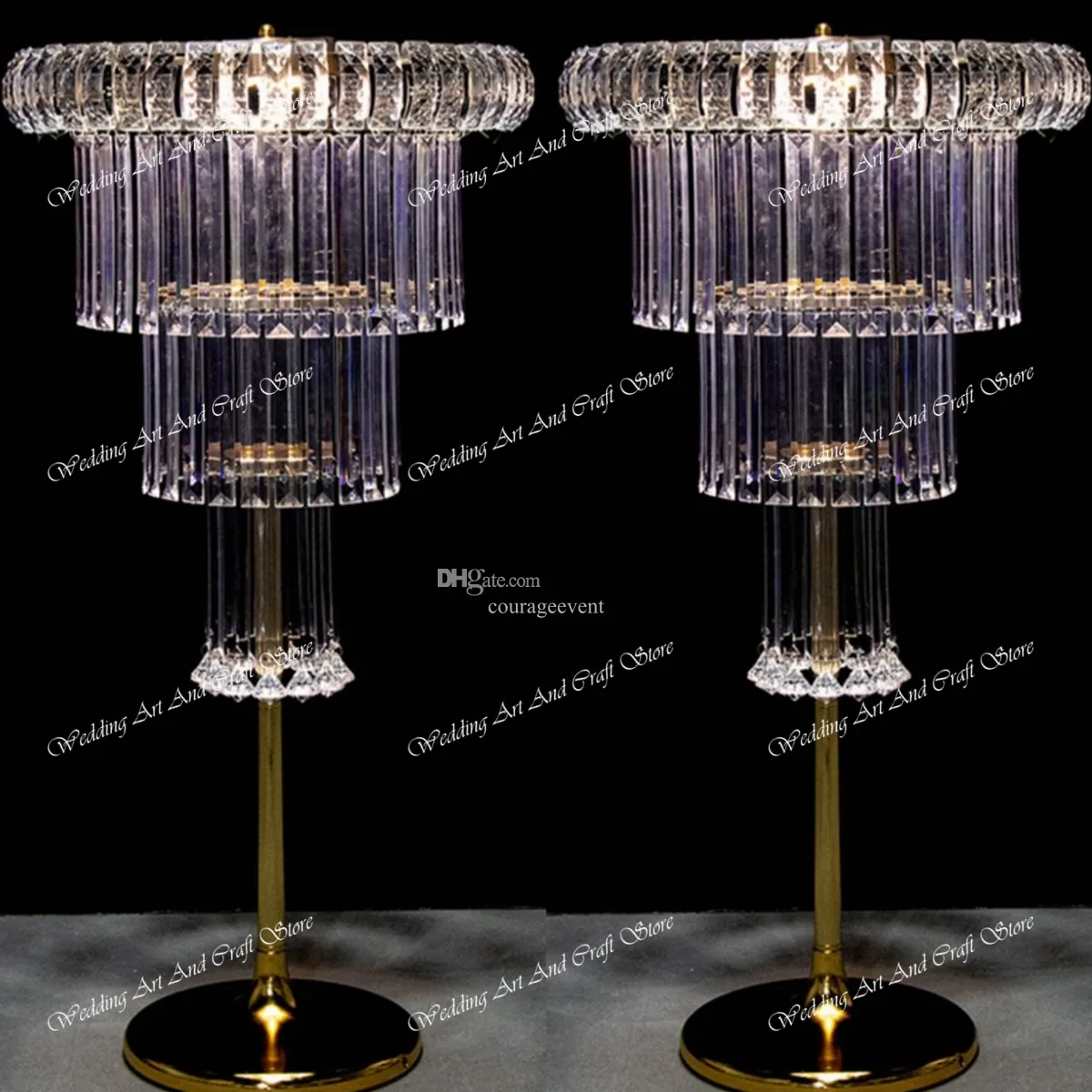 Con Luz Accesorios De Boda Tira De Hielo De Cristal Soporte De Flores Salón  De Bodas Mesa De Boda Florero Decoración 349 De 17,47 € | DHgate, image size:1200x1200