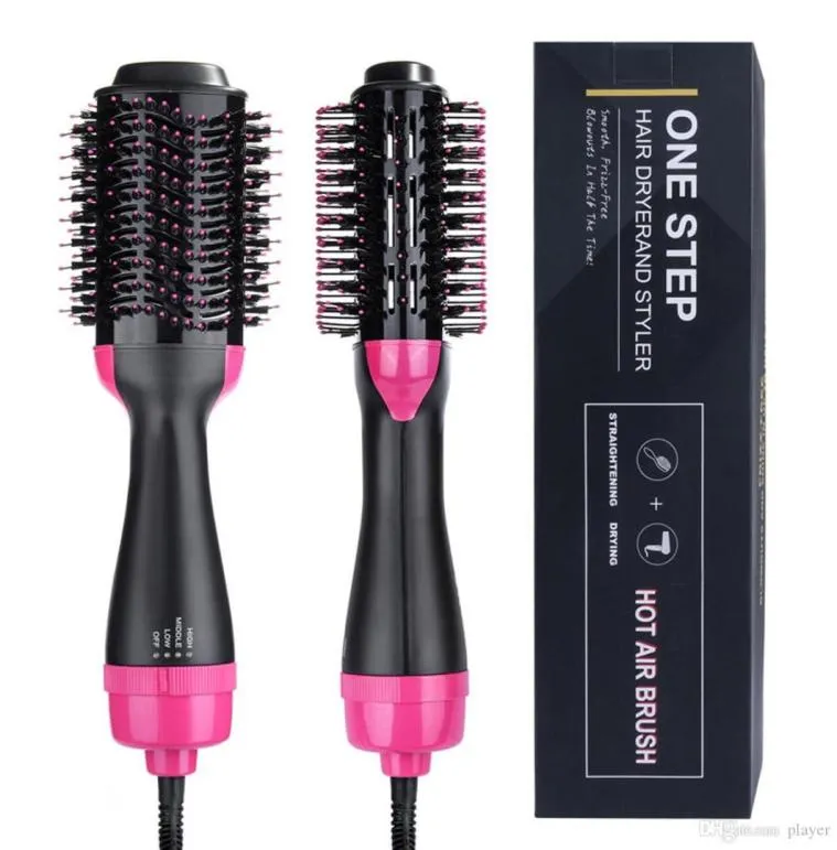 One Step Hair Dryer and Styler Hair Dryer Brush 3 in 1 Air Brush Negative Ion Hair Dryer Straightener Curler 10pcs DHL6850758