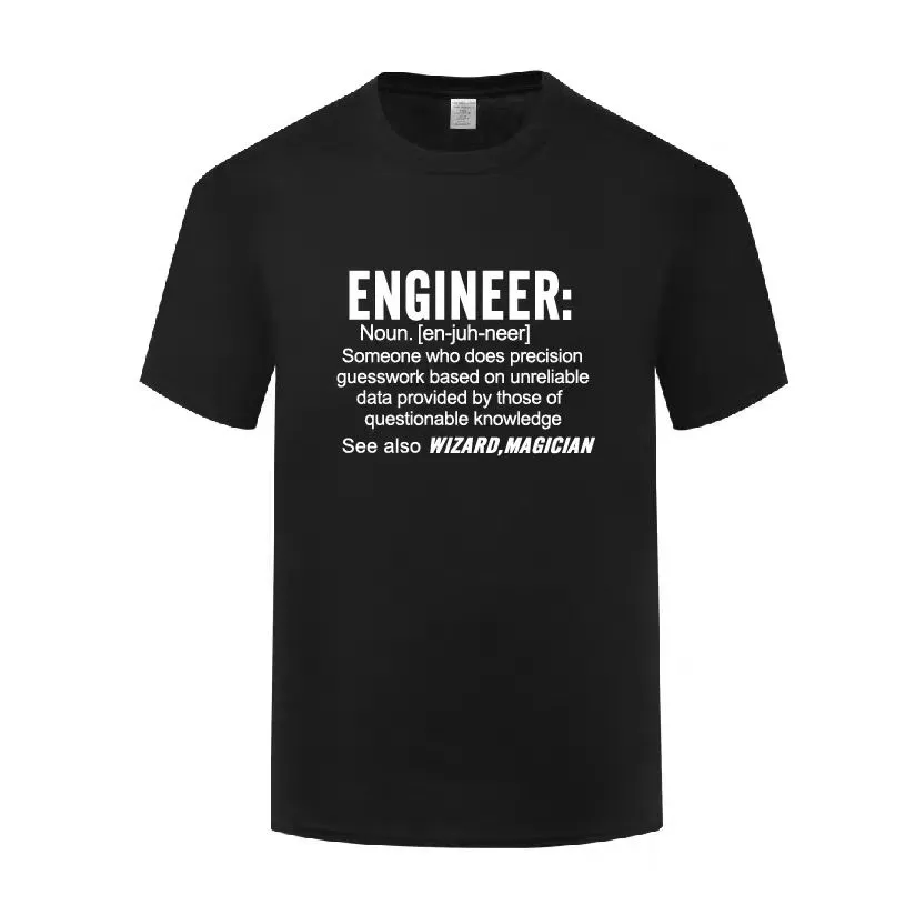 Herr t-shirts ingenjör t shirt ingenjör skjorta tryck bomull tee skjorta man mode plus storlek kortärmad söt