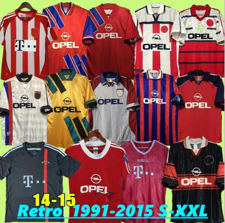 94 95 96 97 98 99 00 01 10 maillots rétro MARADONA finale ELBER Pizarro SCHOLL Klinsmann Matthaus 1997 1999 Lizarazu Muller ROBBEN Schweinsteiger Klose bayern munich