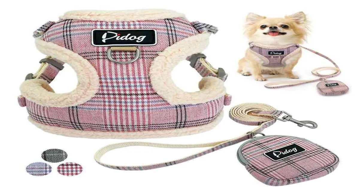 Zachte Hond Harnassen Vest Geen Trek Verstelbare Chihuahua Puppy Kat Harnas Leash Set Voor Kleine Middelgrote Honden Jas Arnes Perro 2108304450978