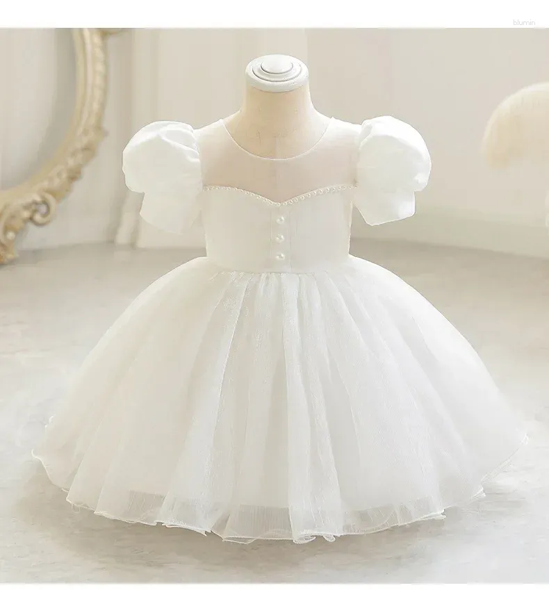 Robes de fille née bébé filles princesse robe de bal enfants pour baptême 1er anniversaire mariage demoiselle d'honneur infantile robes