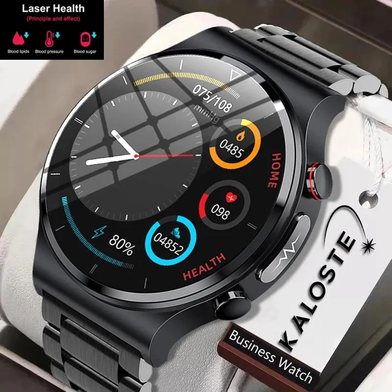 Watches 2022 New ECG+PPG Smart Watch Men Sangao Laser Health Heart Rate Blood Pressure Fitness Sports Watches IP68 Waterproof Smartwatch