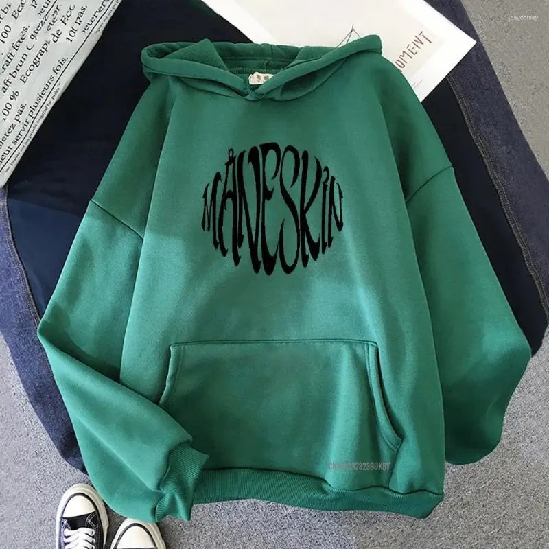 Sudaderas con capucha para mujer, Sudadera con capucha Maneskin, moda para mujer, sudaderas holgadas de gran tamaño con cuello redondo, jerséis de Harajuku, Sudadera con capucha en 11 colores