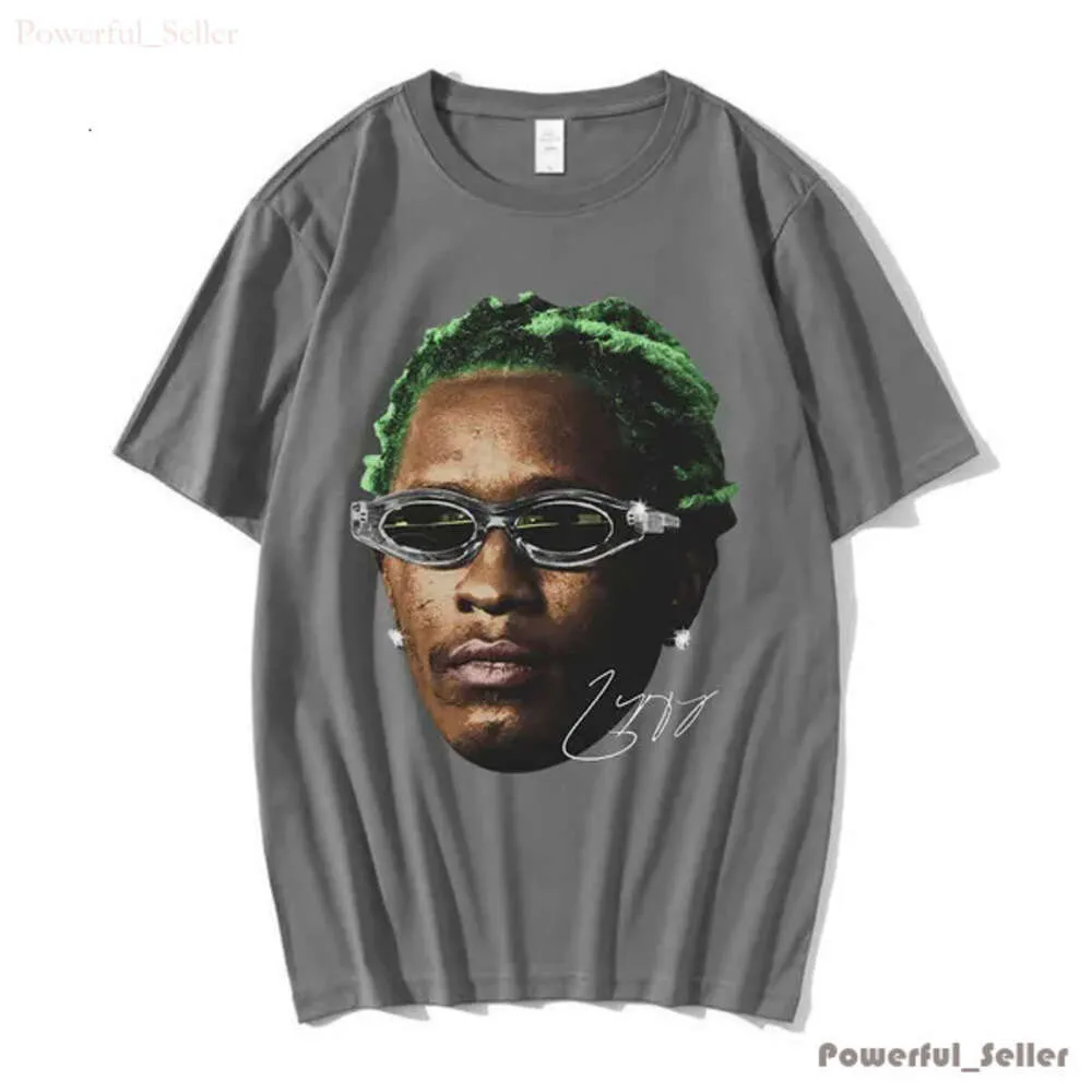 Herr t-shirts rapper Young Thug grafik t shirt män kvinnor mode hip hop street stil tshirt sommar avslappnad kort ärm tee skjorta överdimensionerad palmtröja 8689