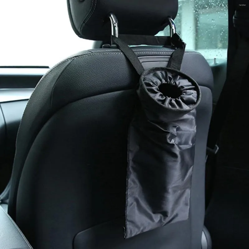 Interior Accessories Car Trash Bags Garbage Bag Hanging Detachable For Back Seat
