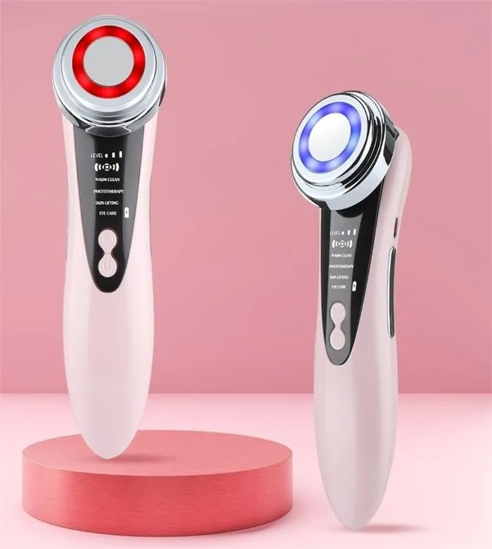 Face Massager 5 i 1 Lift Devices Eye Care Skin Rejuvenation LED Light Anti Aging Wrinkle Beauty Apparatus för Slim0 2210192536931