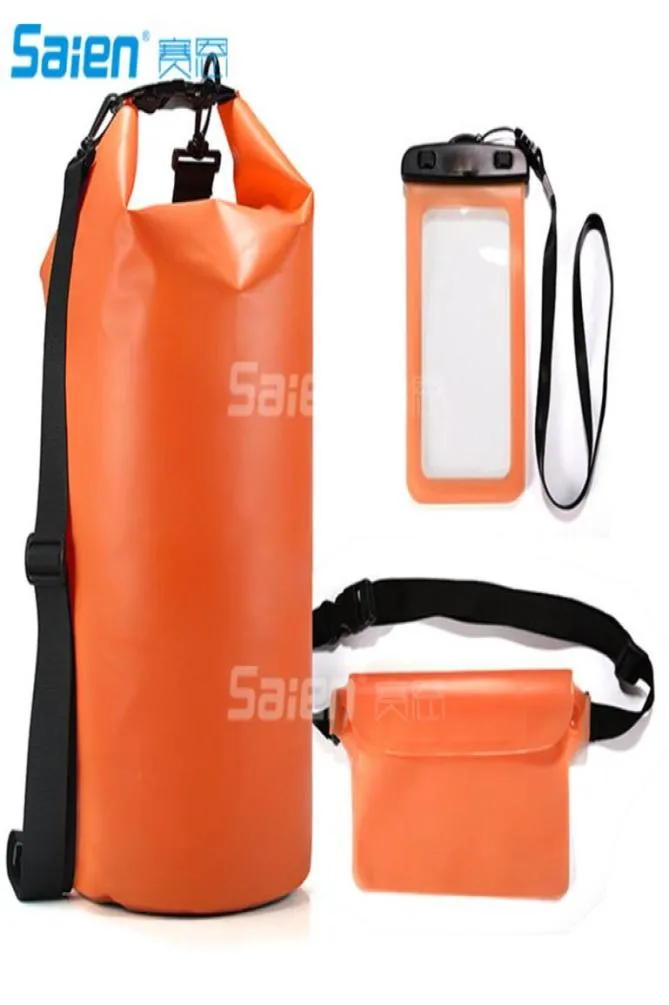 Sacos secos à prova d'água, sacos de compressão flutuantes, mochilas de equipamentos para caiaque, acampamento, capa de telefone bônus e bolso tool2774095