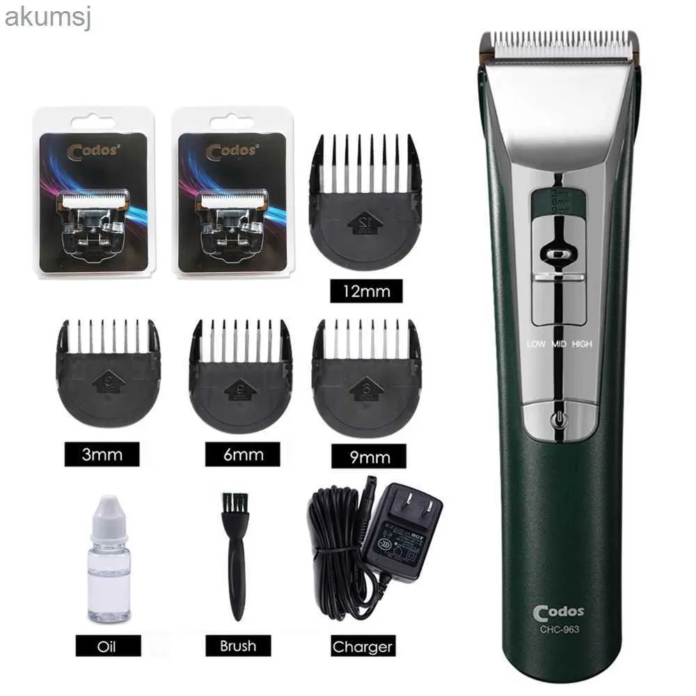 Tondeuses à cheveux Codos CHC963 tondeuse à cheveux professionnelle Rechargeable pour hommes Salon de coiffure électrique coupe-cheveux en céramique Machine de découpe YQ240122