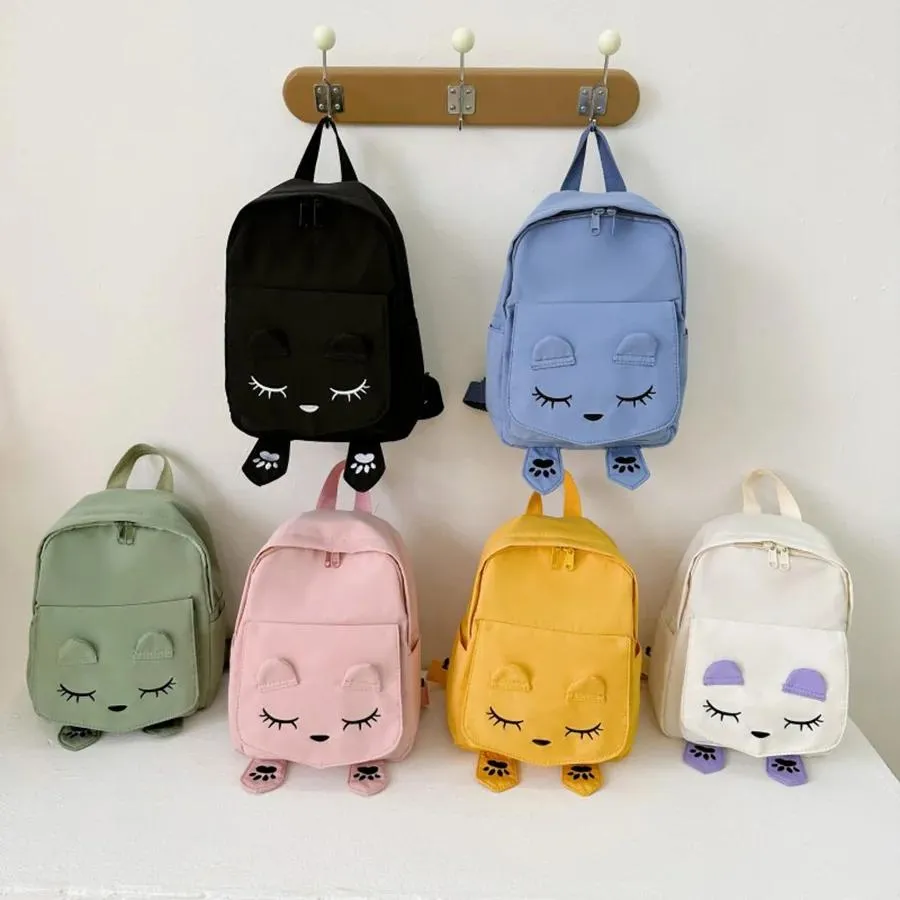 Taschen Ins Style niedliche Süßigkeiten Farbe Kinder Rucksack Jungen und Mädchen Schultasche Katze Smile Print Baby Taschen Kinderzubehör