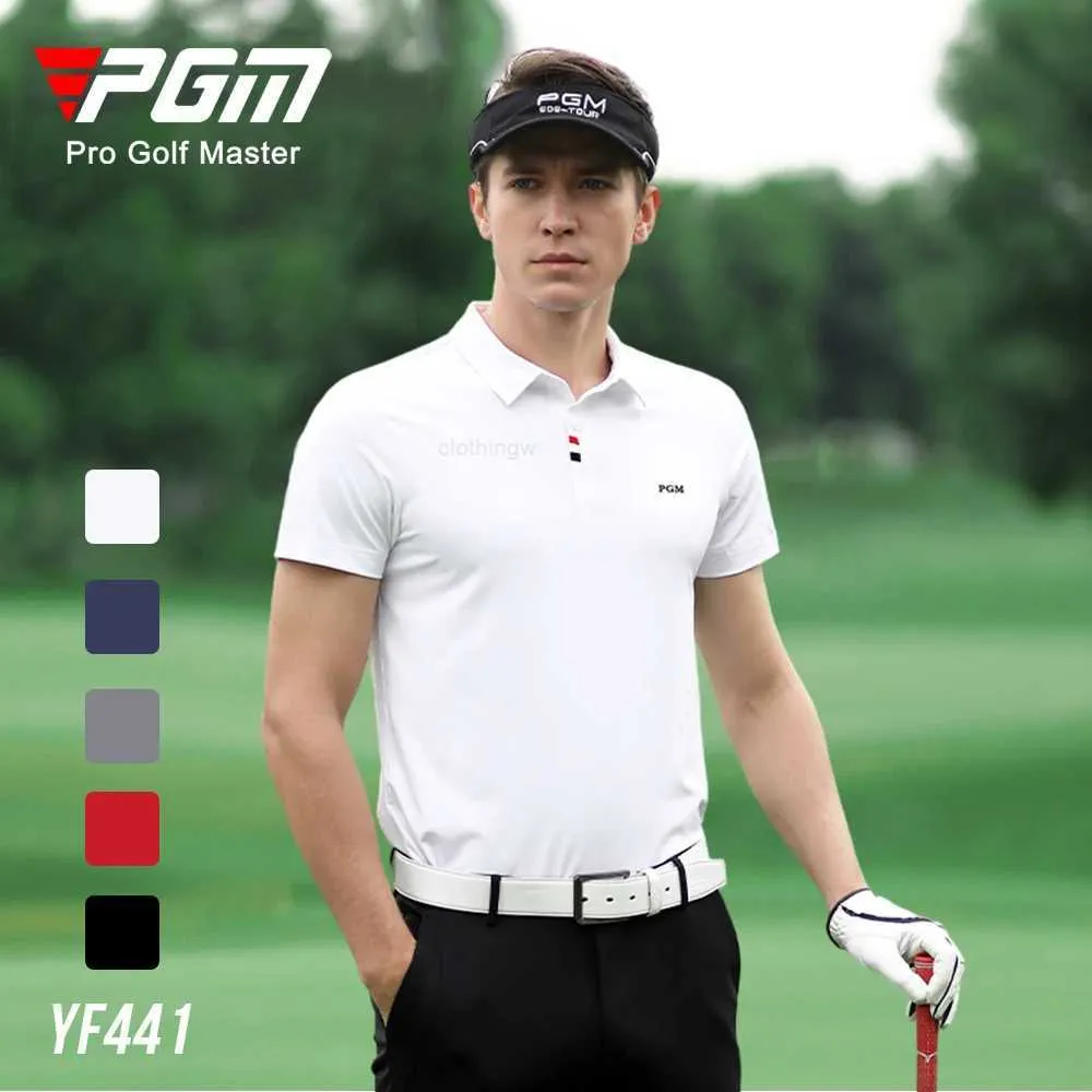 PGM Golf T-Shirt Summer Summer Short Sleeve Top Szybkie suszenie Funkcjonalne tkaninę Absorbing i oddychając