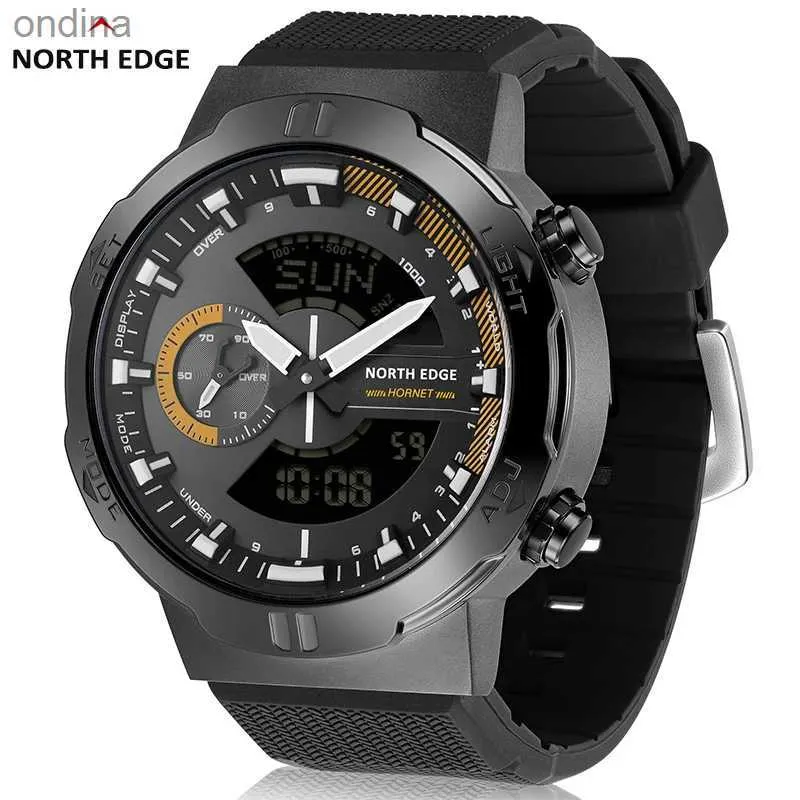 Outros North Edge Hornet Luxo Esportes Digital Smart Running Ciclismo World Time Iluminador Homens À Prova D 'Água 50m YQ240122