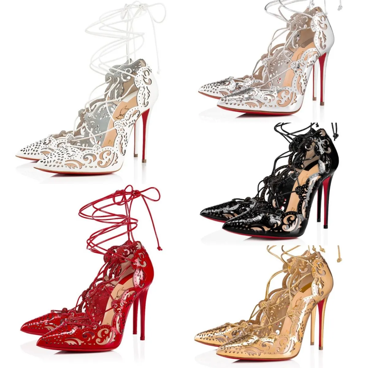 Fashion Lady Red Elegant Pumps Women Bottom Pointed Shoes Toe High Impera Heels Evening Wedding Sexy Dress Gladiator Stiletto-Heel EU35-43