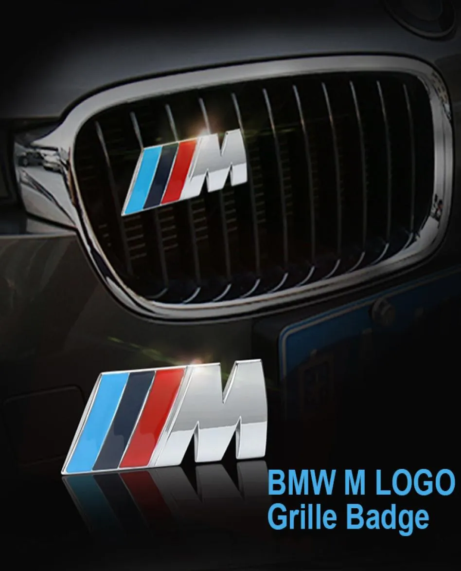 Autocollant 3D en métal avec Logo M M Power, emblème de calandre avant de voiture, Badge chromé pour BMW E36 E30 E34 E46 E39 E60 E904327488