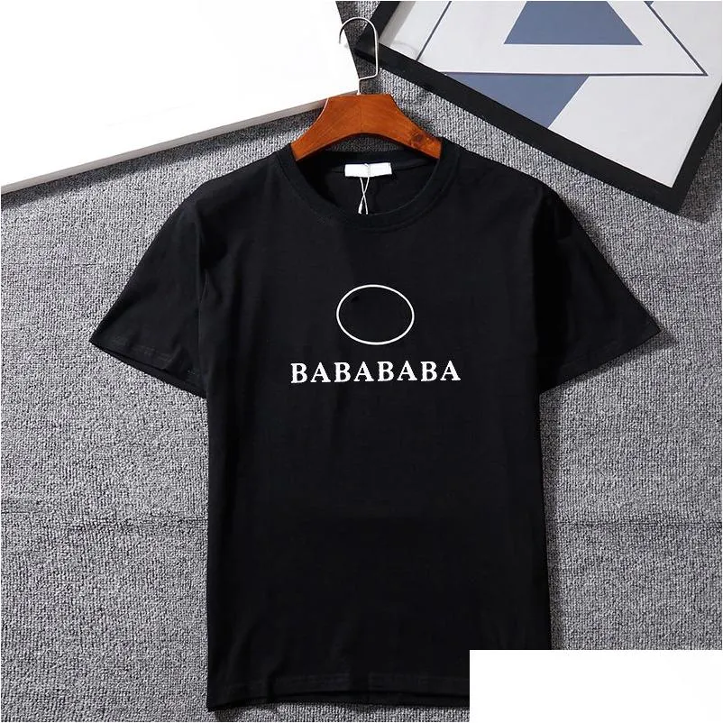 Mens T-shirts 22SS T-shirt med brevtryckt män kvinnor tee mode sommar tees kort ärm besättning hals casual t-shirt homme kläder s dhymg