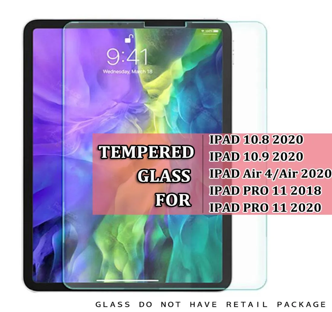 För iPad Pro 11 2020 iPad 108 2020 109 Air 4 Air4 iPad Pro 11 2018 9h Clear Tempered Glass Tablet Screen Protector Film i OPP B2517607