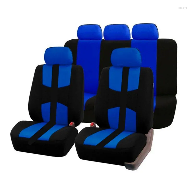 Car Seat Covers Breathable Polyester Full Washable Four Season Universal Auto Front Seats Protector Fits For SUV Truck