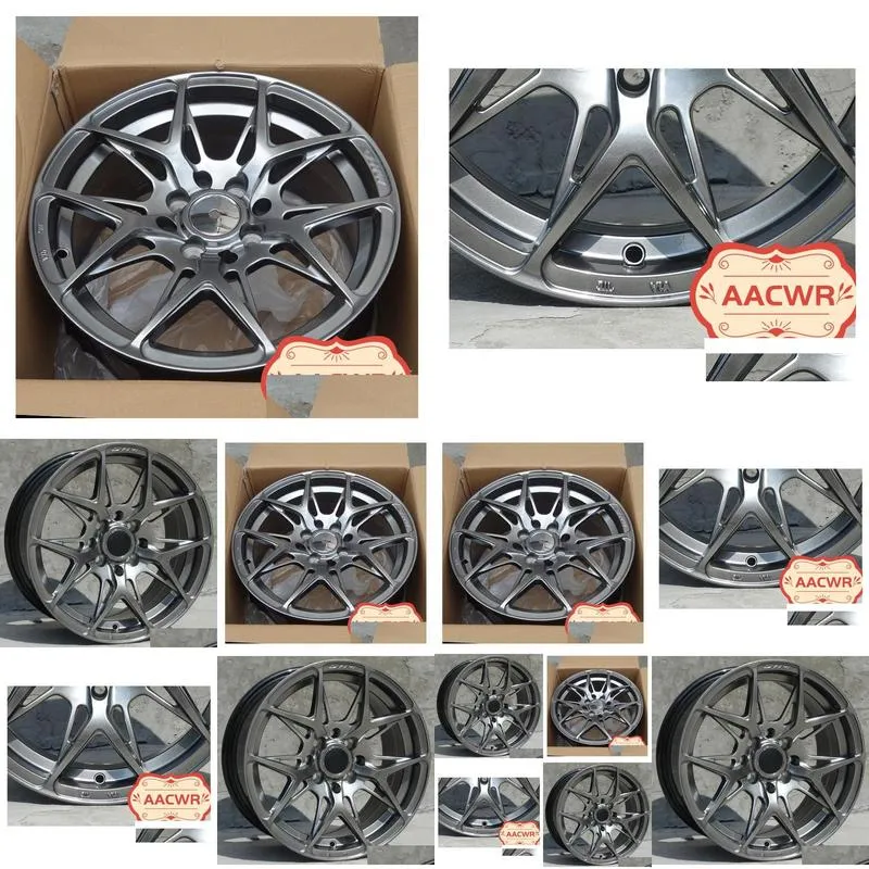 حافات السيارات Hyper Black 15 بوصة 4x100 4x114.3 ملحقات سبيكة مناسبة لهوندا Mazda Hyundai Mini Nissan Suzuki Chevrolet Drop Deliv Dhxrw