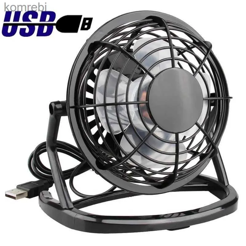 Elektrische Ventilatoren Schreibtisch USB Silent Fan Kühler für Laptop Notebook PC Desktop Sommer Kühlventilatoren 180 Grad Drehung 4 Flügel USB Mini FanL240122