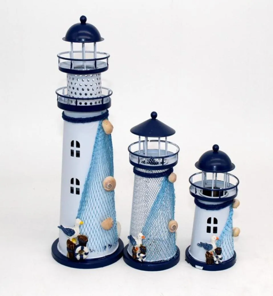 Lighthouse Candle Holders smidesjärn Ljusstake Romantisk gåva heminredning Ny ankomst Small medium stor storlek9236336