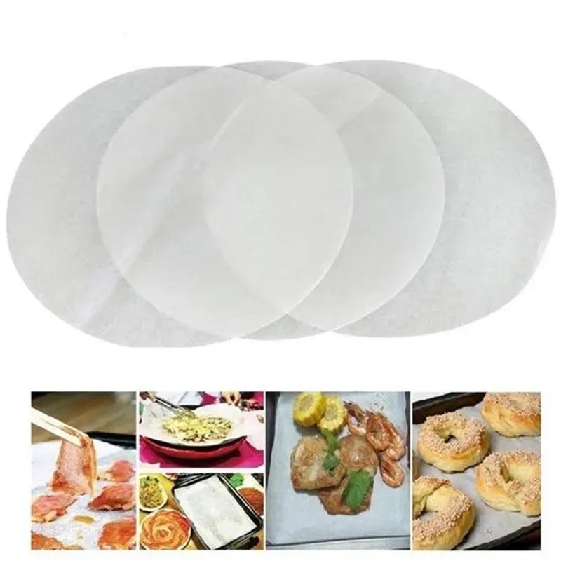 Round Baking Paper Circle Parchment Paper Liner BBQ Oven Patty Hamburger Paper Cake Non-Stick Baking Tool Wholesale 