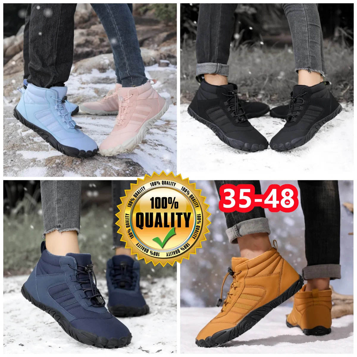 Chaussures de randonnée Chaussures de créateurs Baskets en fourrure Sports Bottines Bottines hautes Antidérapantes Légères Softy Mans Femme EUR 35-48 Comfort Runner