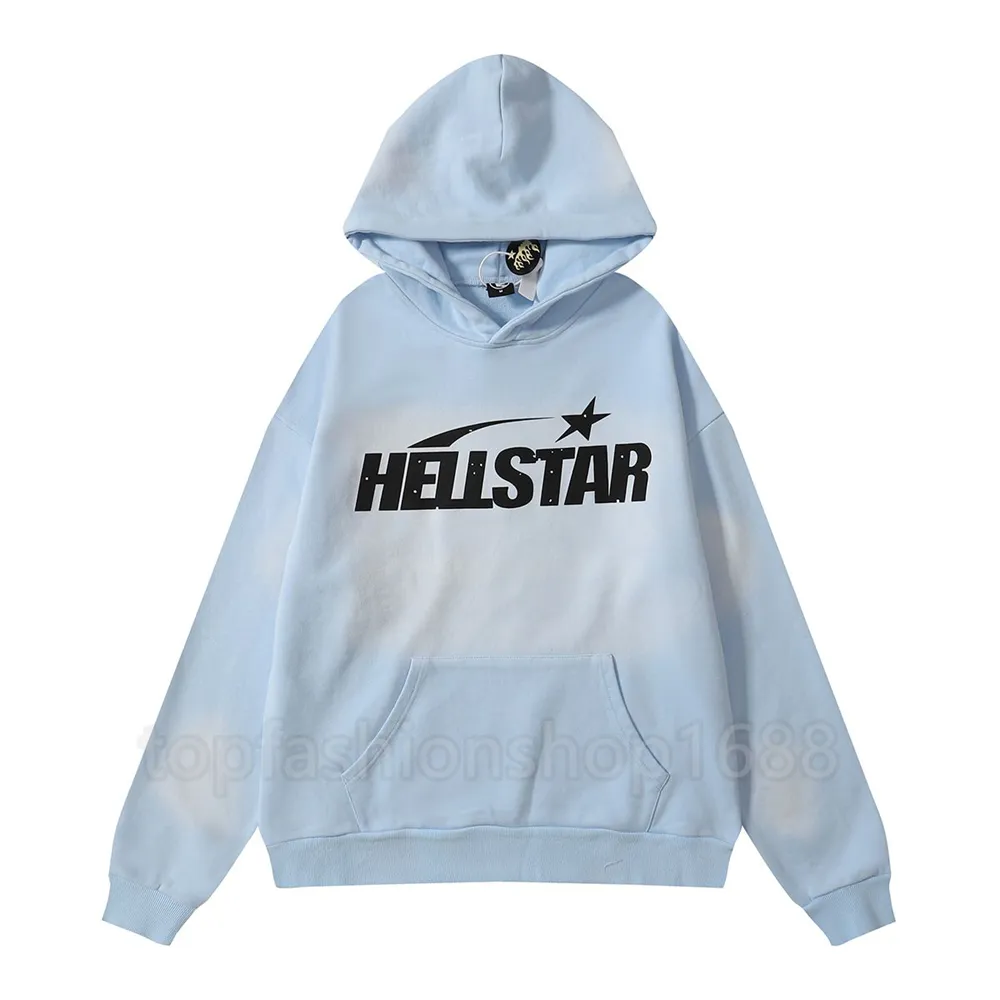 Designer Hellstar Hoodie Men's Sweatshirts High Street Sports Hoodie Hellstars American Retro Mud Print Y2K Hooded Loose Hip Hop Hoody and Farled Pants 7935