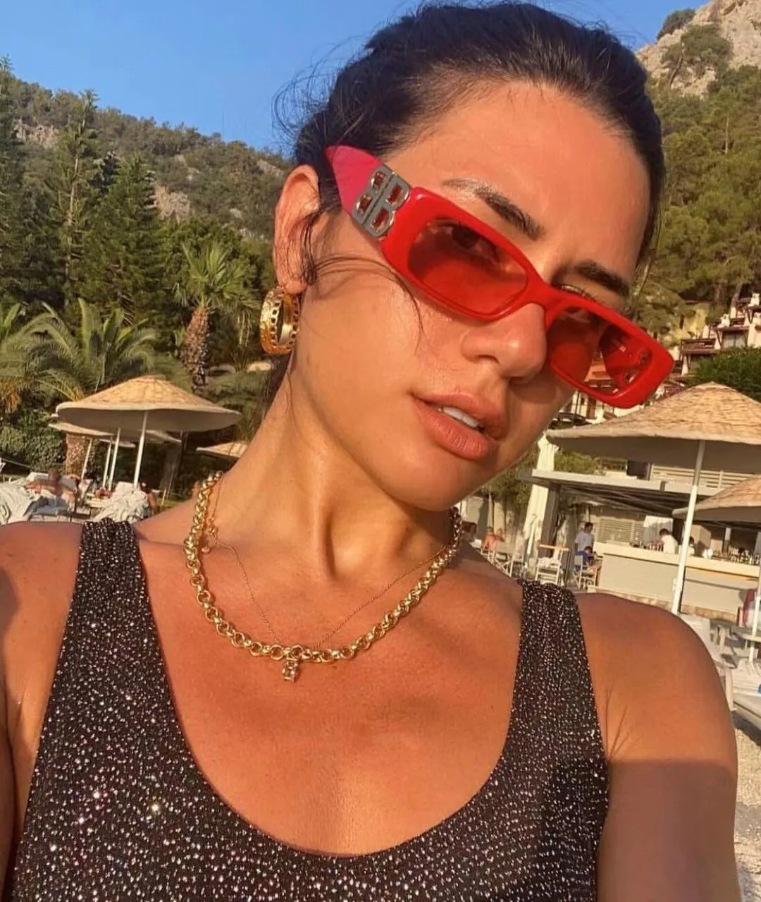 Oversized Square Sunglasses Womens Retro Shades... From  display picture 1