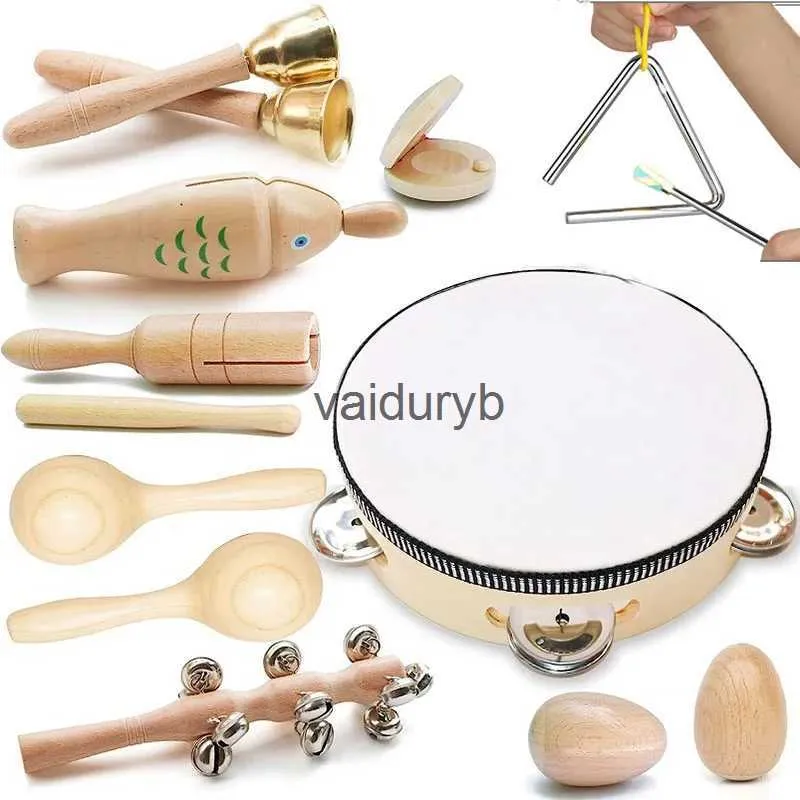 Claviers Piano Instruments de musique en bois pour enfants Jouet éducatif Montessori Ensemble d'instruments de musique en bois naturel pour bébés nouveau-nés 0 12Mvaiduryb