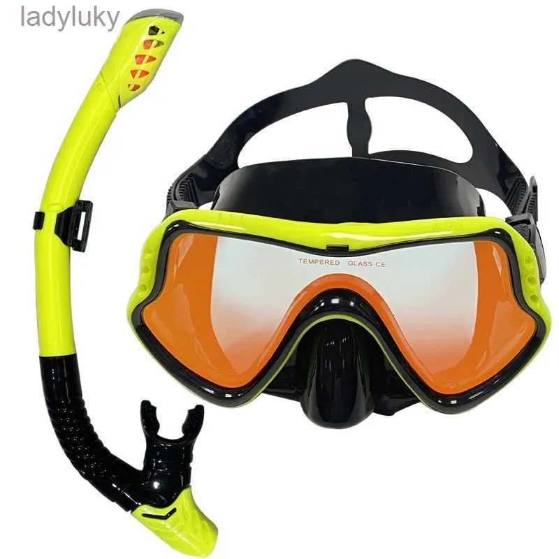 Masques de plongée Masque de plongée professionnel combinaison de plongée en apnée adulte jupe en silicone lunettes lunettes équipement de natation. L240122